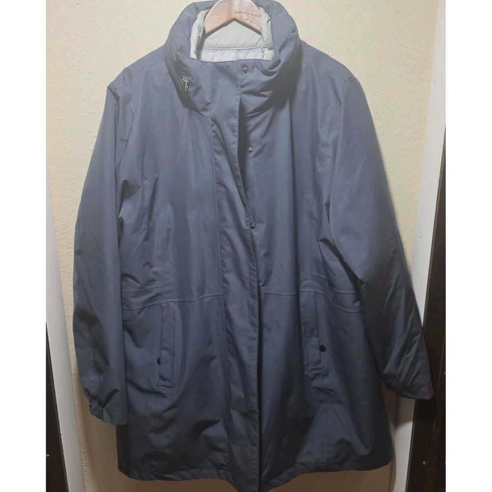Womens 2x 20w To 22w 3 In 1 Systems Coat Grey Removable Liner Excellent
